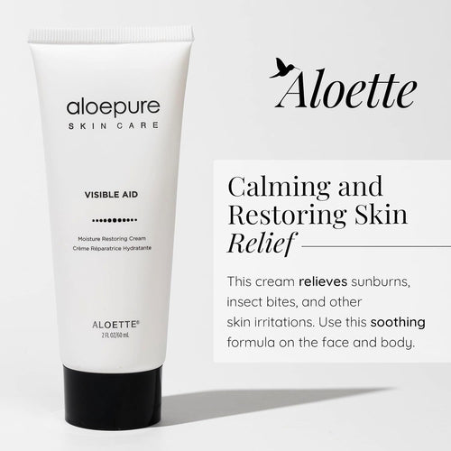 Aloette Face Moisturizer Cream - Daily Body & Facial Skin Care Products with Aloe Vera & Vitamin E - Skin Moisturizer Face Lotion Hydrates & Rejuvenates Dry to Normal Skin, Gluten Free - 2 Fl Oz